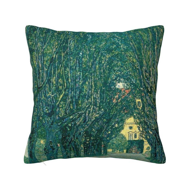Modern The Kiss By Gustav Klimt Sofa Cushion Cover Polyester Painting Art Throw Pillow Case for Living Room