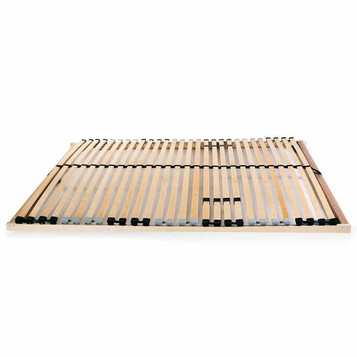 Sommier à lattes - Maison Exclusive - 100 x 200 cm - 28 lattes 7 zones - Cadre hêtre massif