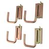 4pcs E Track Hooks Maximum Load 1200 Pounds E Track J Hook Accessories for Rv Marine Bedroom Pickup Truck