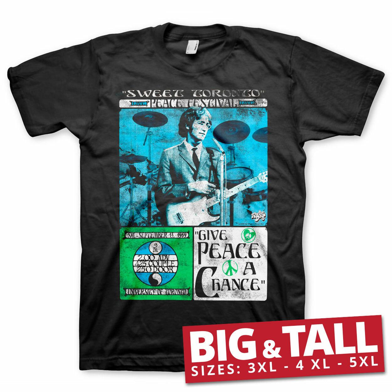 Licensed John Lennon Toronto Peace Festival 3XL4XL5XL Men s T-Shirt XXXXL