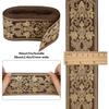 Kávová Boho Žakárová stuha Květinová stuha 5 yardů(5m) Etnická výšivka Polyesterová plochá paspule 61mm Tkaná krajková stuha Pevný popruh