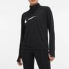 Nike Dri-Fit Double Swoosh Half-Zip Quick-Dry Reflective Long-Sleeve Sports Top Women Tops Black DD6842-010