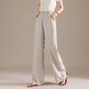 RAIN.CUN High-Waist Linen Blend Wide-Leg Pants