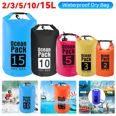 2-15L Waterproof Dry Bag Ultralight Floating Sailing Water Bag Swimming Bag Ultralight Rafting Kayaking Bag for Outdoor Diving