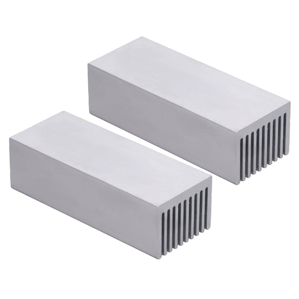 2Pcs Cooling Fins Aluminum Heat Radiator Heatsink Kit for Electronic Chip CPU 100x40x30mm