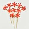 10pc/set Wholesale Snowflake Cupcake Toppers Baby Girl Frozen Birthday Party Decoration Kids Christmas Cake Supplies Accessories