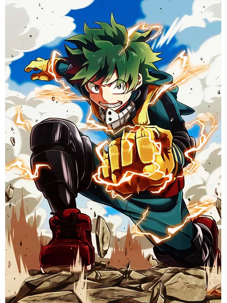 Japan Manga My Hero Academia Deku Poster Canvas Painting BNHA Midoriya Izuku Wall Picture For Living Room Home Decoration