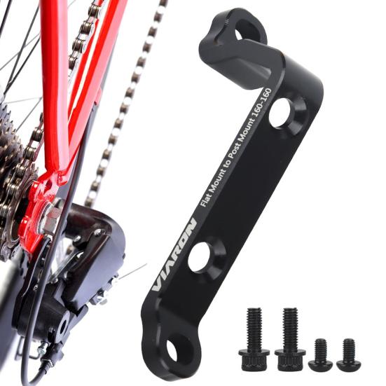 160mm Disc Brake Adapter Front Rear Universal Bike Caliper Mount Converter Easy Install Bike Flat Mount to Post Mount Brake Adapter with Bolts for MTB