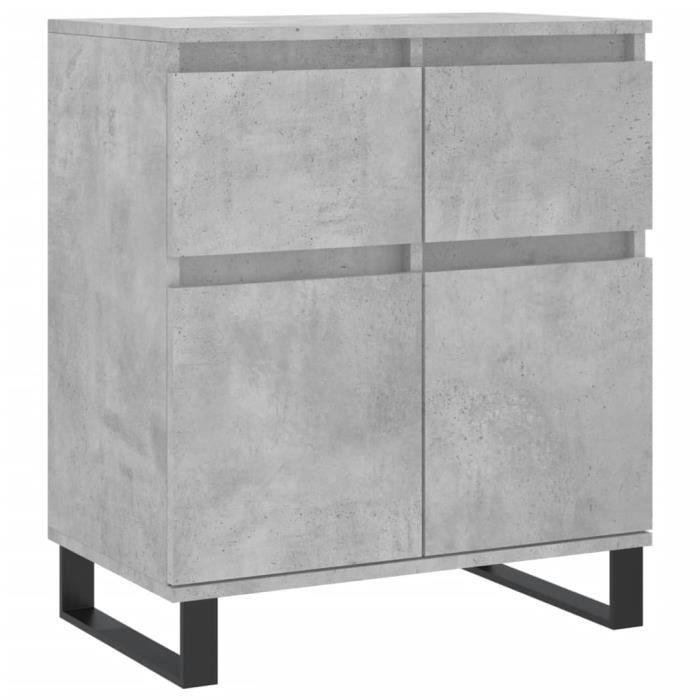 VidaXL Buffet Gris béton 60x35x70 cm Bois d'ingénierie 831128