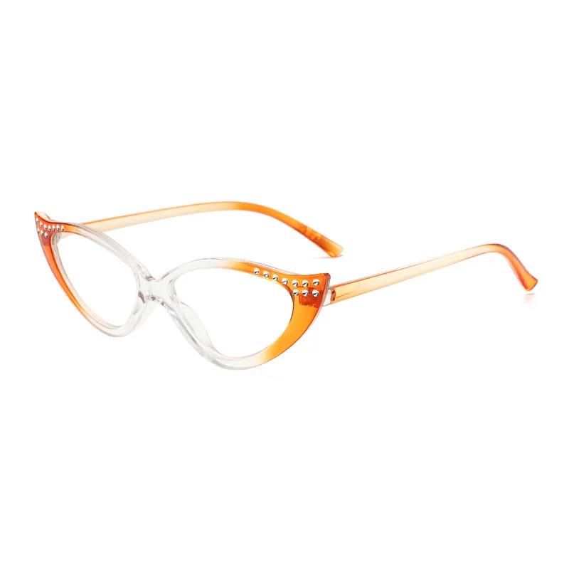 Vintage Katzenauge Lesebrille Damen Perle Anti-Blaulicht High-Definition Farbverlauf Brille Retro Metallscharnier Brillen +1.0+1.5
