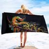 Bath Towel with Dragon Printed,Oversized Beach Towel Absorbent Soft Microfiber Pool Swimming Towels for Adults Teens Large Size