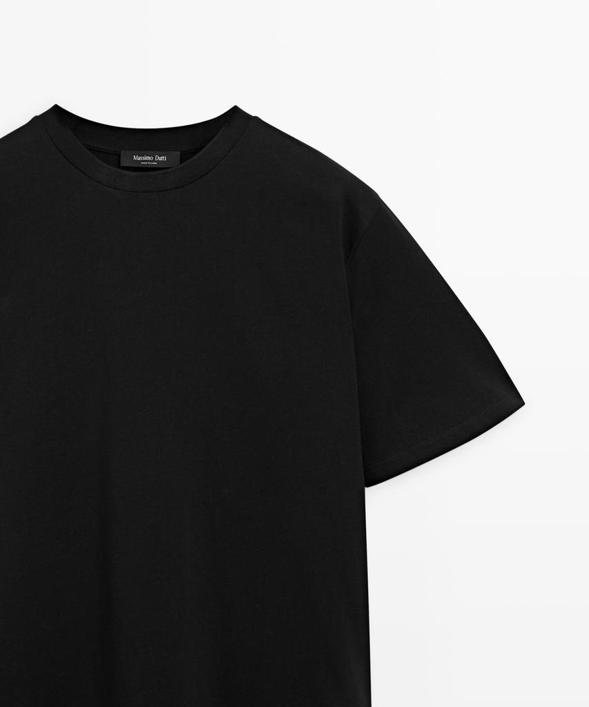 Masimodutti Lace Detail Short Sleeve T-Shirt