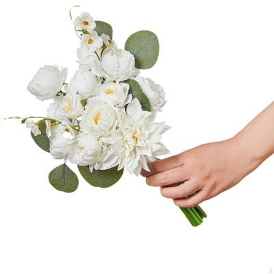 Mazzi da Sposa per la Sposa da Tenere Stile Vintage Mazzo da Lancio Fiori Artificiali