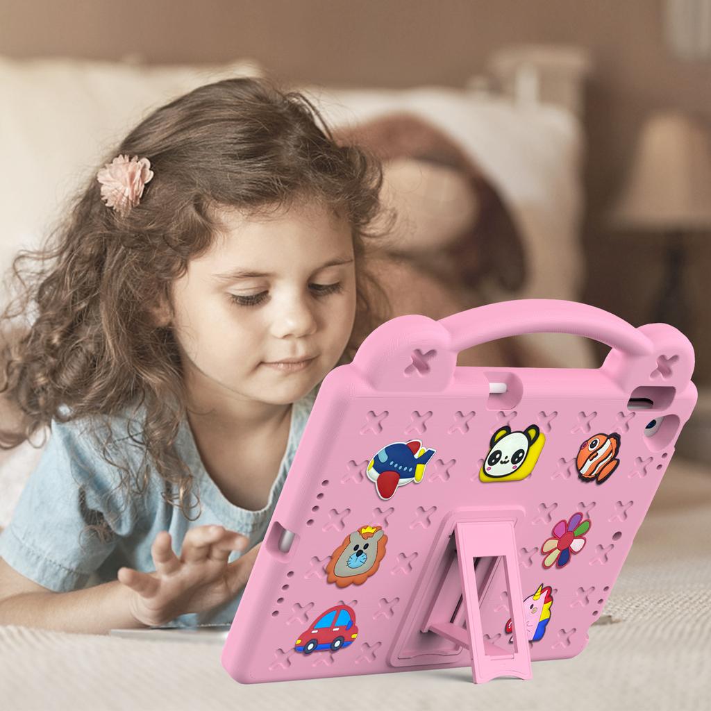 Kids Case for IPad Pro 11 10th Gen Air4 Air5 A16 EVA Hand-held Stand Tablet Case for IPad 9.7 IPad 10.2 with Pencil Holder Funda