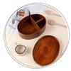 Forma Ovale Scatola Bento in Legno Superficie Liscia Contenitore per Pranzo Scatola Bento Stile Giapponese Ordinamento del Cibo