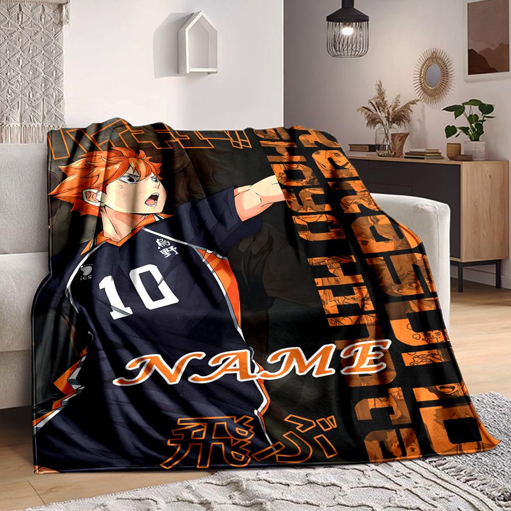 Custom 1pc Haikyuu!! Anime Poster Blanket, Soft And Comfortable Blanket, Casual Warm, Camping Travel Blanket, Birthday Gift Q91291