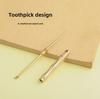 Bamboo Ear Spoon & Brass Toothpick Keychain: Creative Gift for Ear Cleaning