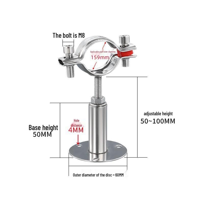 Stainless Steel Pipe Fixing Bracket Clamp for Gas and Water Pipes