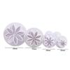 4pcs Flowers Shaped Cookie Cutters Plastic Plum Mold Pastry Daisy Cake Plungers  Home