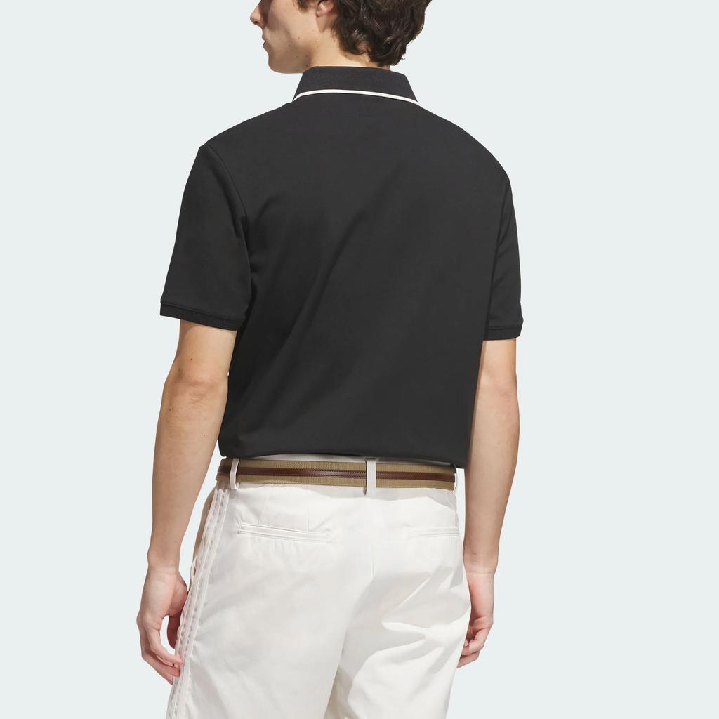Men's Adidas Originals Golf Clothing Men's Black Polo Collar Moderate