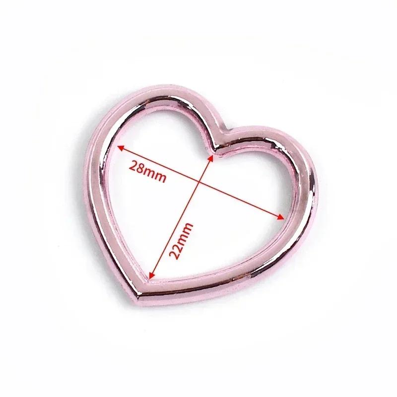 Meetee 5-20Pcs Metal O Ring Buckles Webbing Belt Clasp Dog Collar Connector Hanger Heart Loop Hooks DIY Hardware Accessories