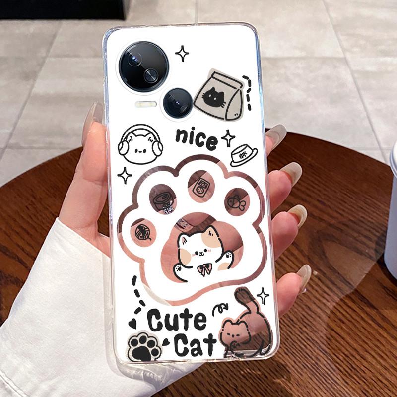 Casing For Tecno Spark 10 5G KI8 Case Aesthetic Cute Cat Fashion Transparent Silicone Cover For Tecno Spark 10 5G Phone Case K18