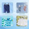 Premium-100X Plastic Hanger Clips For Baby Clothes, Strong Plastic Clips For Hangers, Multi-Purpose Hanger Clips
