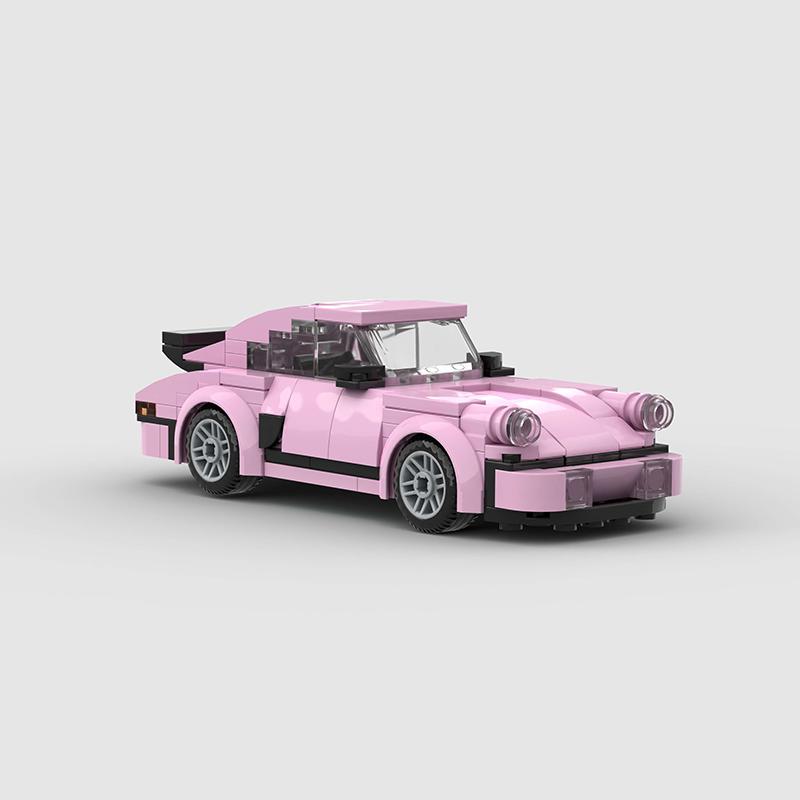 City Speed Sport Racing Pink Cars Building Blocks Supercar MOC Technical Bricks Racer Vehicle Model Kid Toys