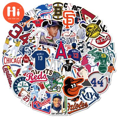 50 Uds. Pegatinas de la liga de béisbol, pegatinas de grafiti con logotipo deportivo, pegatinas para maletas y tazas de ordenador portátil