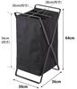 Yamazaki Tower Laundry 30 X 36 X 64 Cm In 2485 Basket, Black, Approx. (when Use),