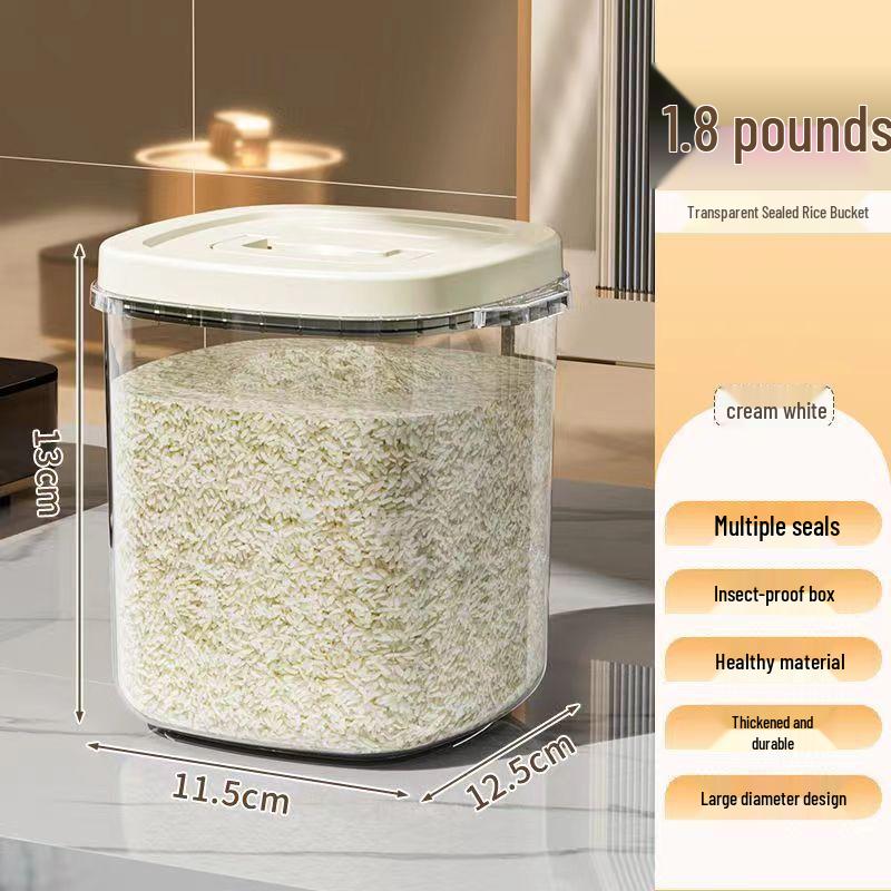 Food Grade Sealed Rice Storage Box - Insect & Moisture-Proof, Large Capacity for Grains & Cereal