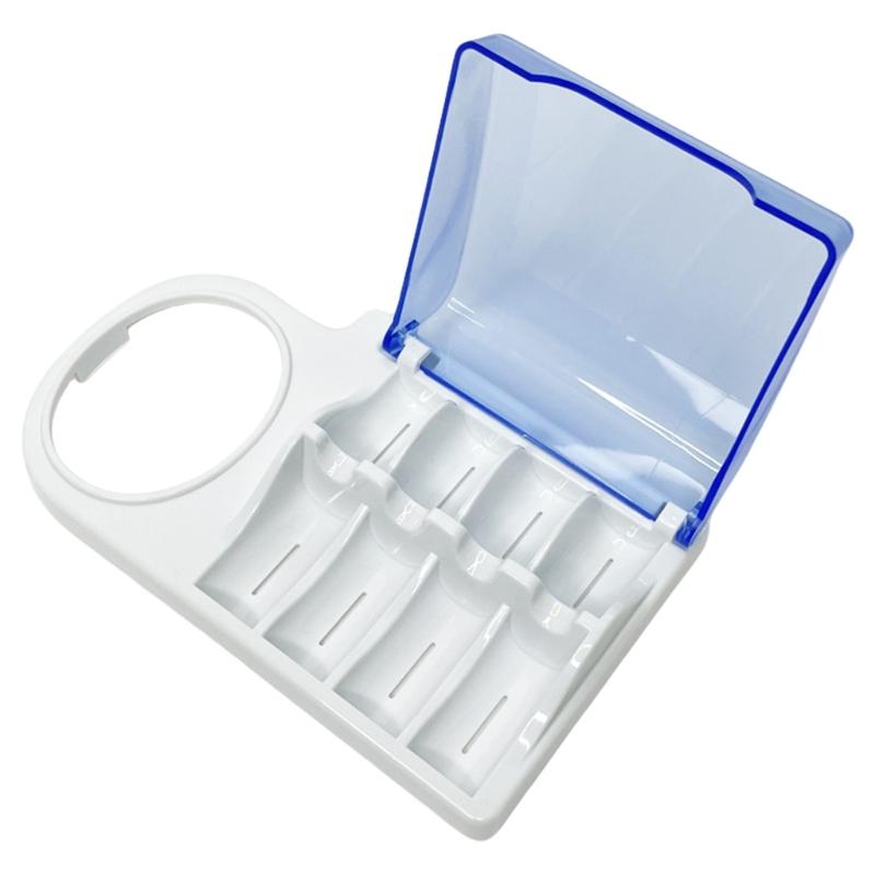 

Electric Toothbrush Head Holder Stand with Blue Cover Electric Brush Head Bracket for Home and Travel Bathroom Supplies