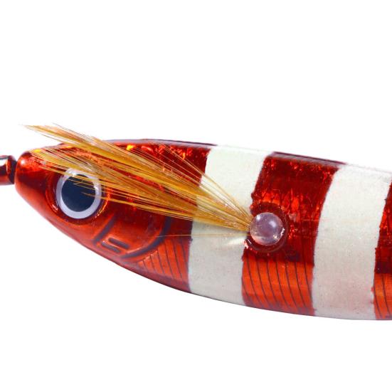 Fishing Lure with 2 Hooks 10.5cm/9.5g Simulation Wood Shrimps Squid Hook Jigging Fishing