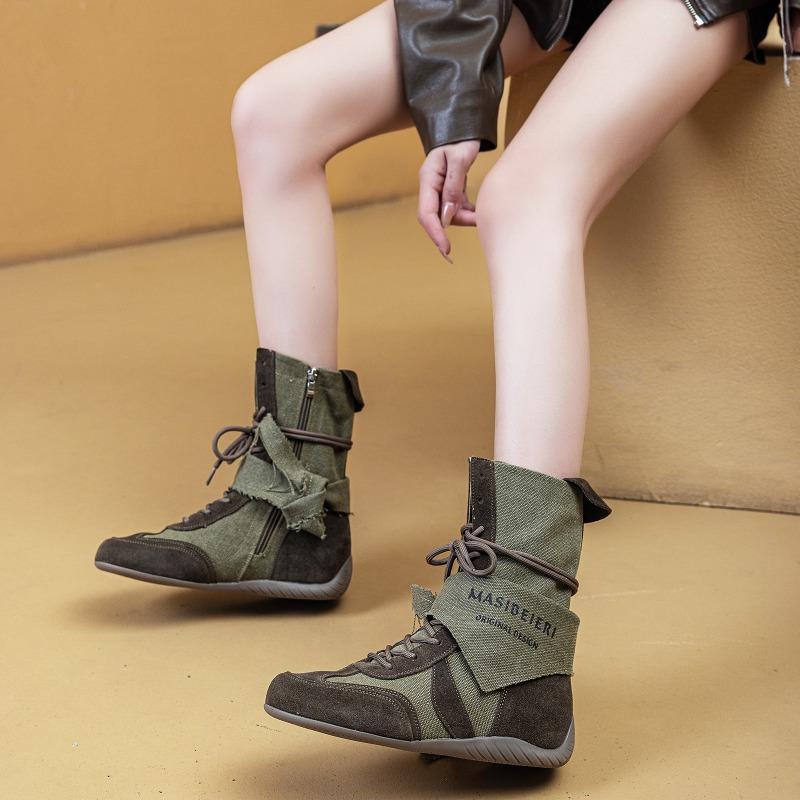 Autumn Eary Winter Shoes Women High Boots Non-slip Fashion Brand Western Style Ladies Genuine Leather Shoes Height Increasing 5cm