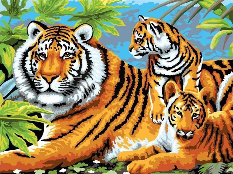 

Diy 5d полная алмазная живопись животное вышивка квадратная круглая дрель джунгли тигр мозаика вышивка крестом ручная работа искусство хобби подарок Full Round 20x30CM