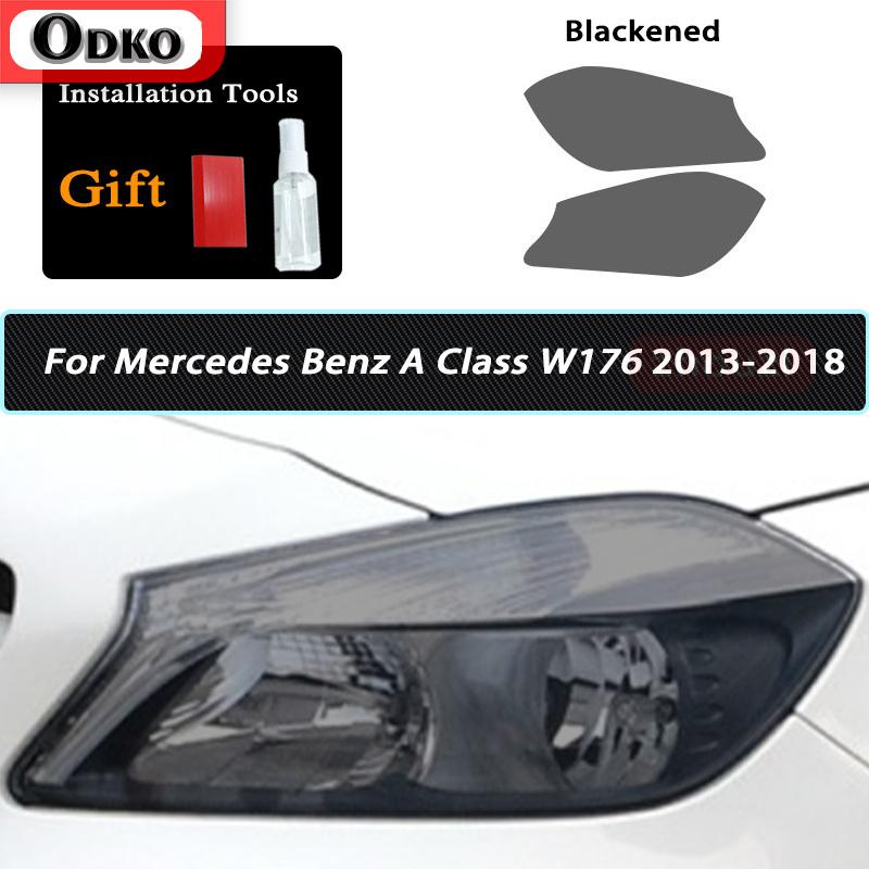 Smoked Black TPU Sticker Car Headlight Protective Film For Mercedes Benz W177 W176 W205 W206 C117 C118 X156 X253 C253 W213 W218