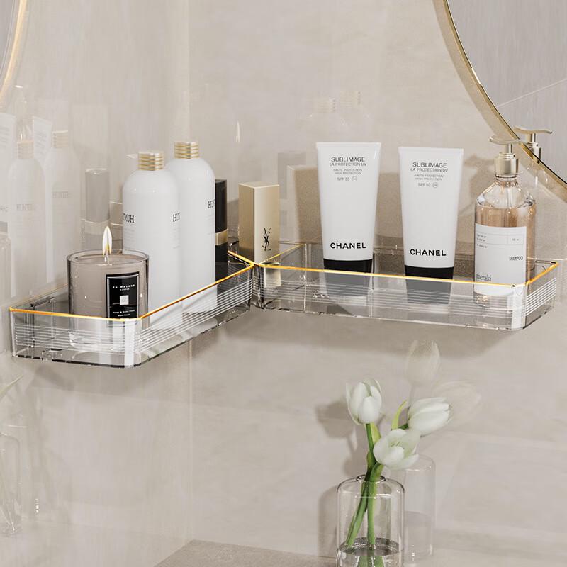 Jun XVII UD Transparent Dual-Use Bathroom Corner Shelf Standard