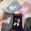 Fashion Kawaii Dog Socks Winter Warm Cartoon Cute Dog Cat Animal Mid-tube Stockings for Women Girls Home Sleep Sockings Gifts