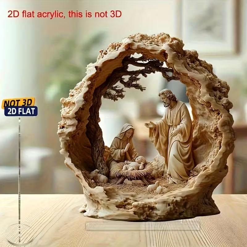 Jesus, newborn statue ornament desktop decoration - an ideal choice for bedrooms, living rooms, offices, and other occasions