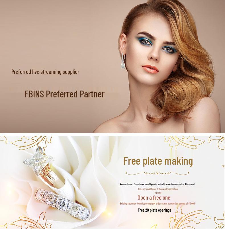 Mujing Luxury Radiant Oval White Diamond Necklace for Women