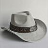 New Western Cowboy Hat For Women Men With Shapeable 7.5Cm Wide Brim Western Suede Hat For Cowboys And Cowgirls Sombrero Vaquero