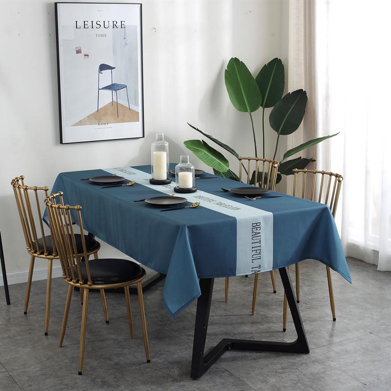 Polyester Digitaldruck Wasserdicht Geometrisch Dreieckig Kaffeetisch Tischdecke Esstischdecke