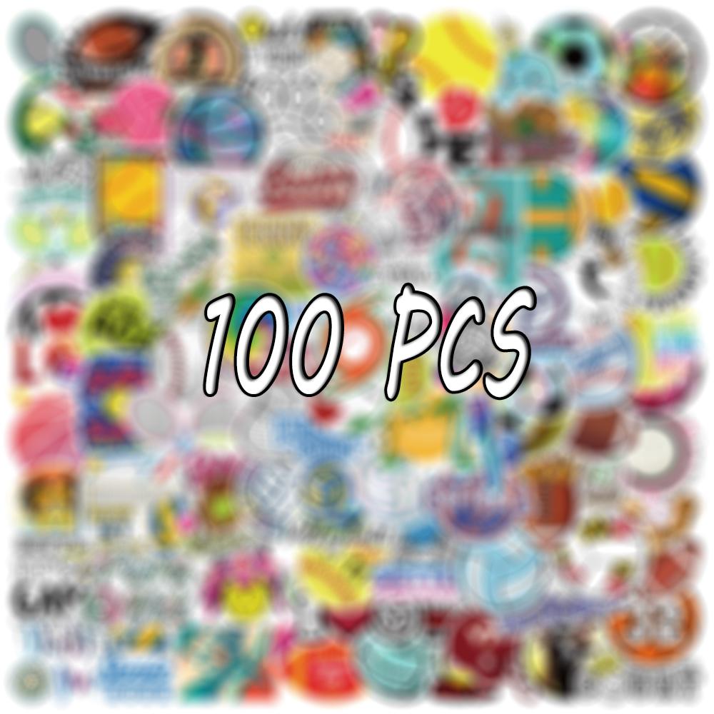 10 30 50 100PCS Ball Games Stickers Outdoor Sports Volleyball Football Baseball For Decoration Cartoon Graffiti Decal Sticker F5
