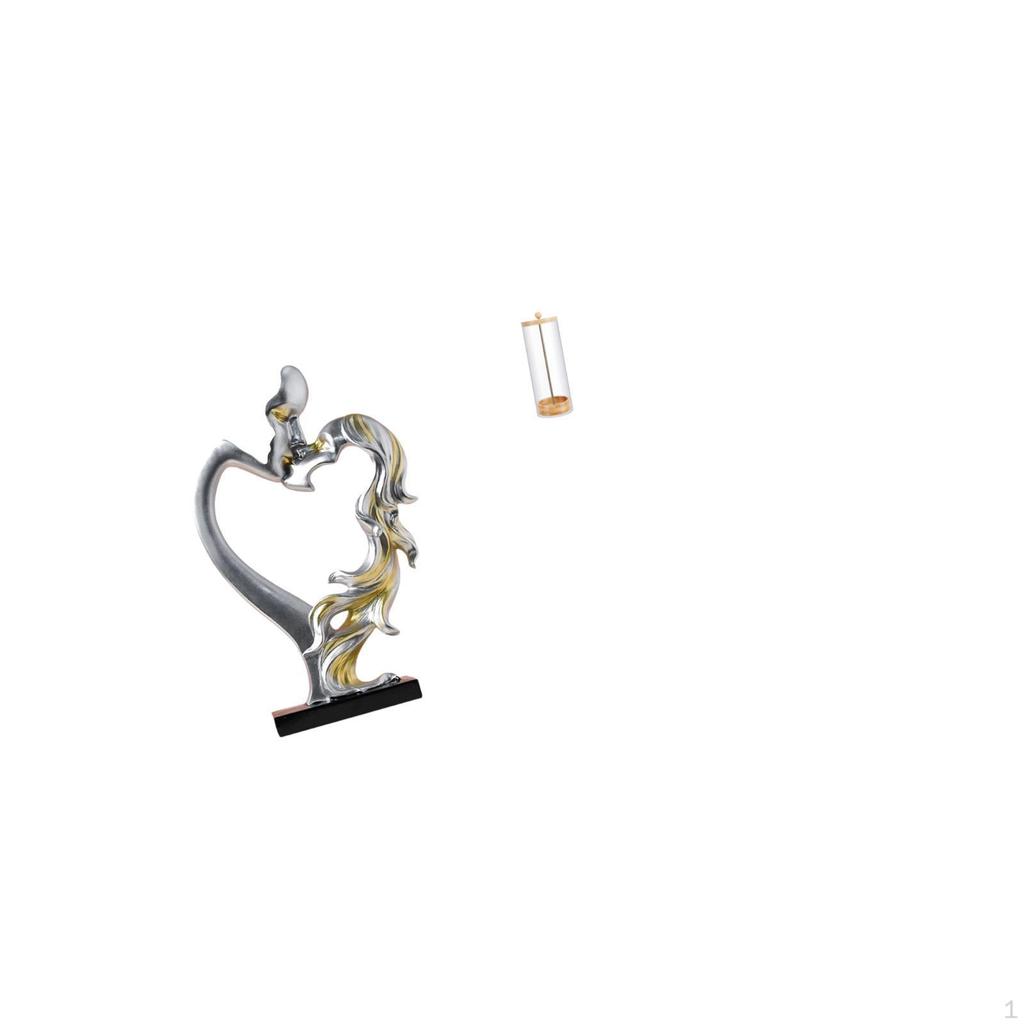 Kissing Couple Figurine Straw Dispenser Kiss Statue Holder Collectible Desktop Ornament for