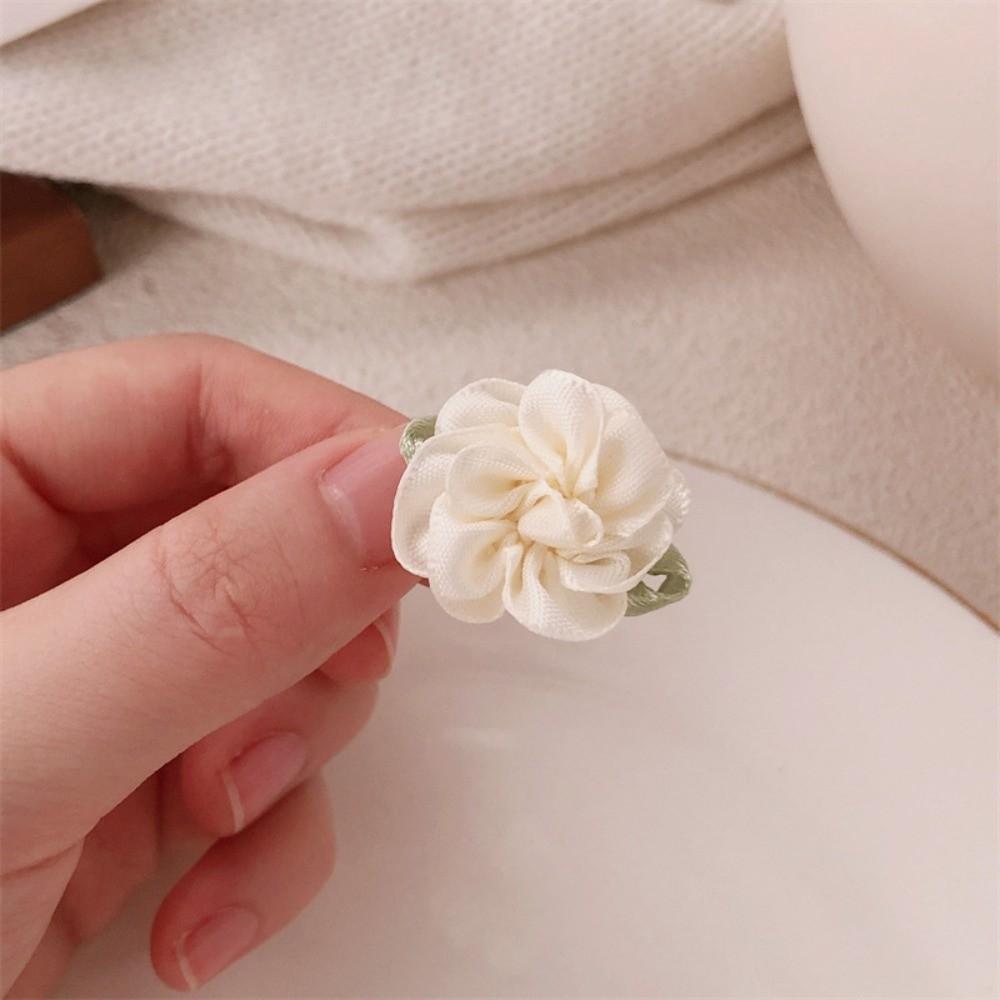 

Sweet White Camellia Hair Clip Forehead Mini Duckbill Clip Side Clip Wedding