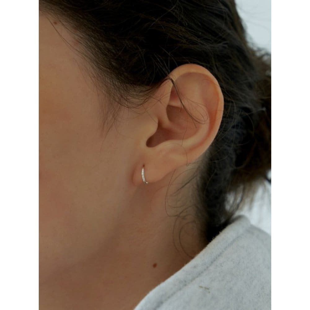 [Silver] Tiny Ring Earrings