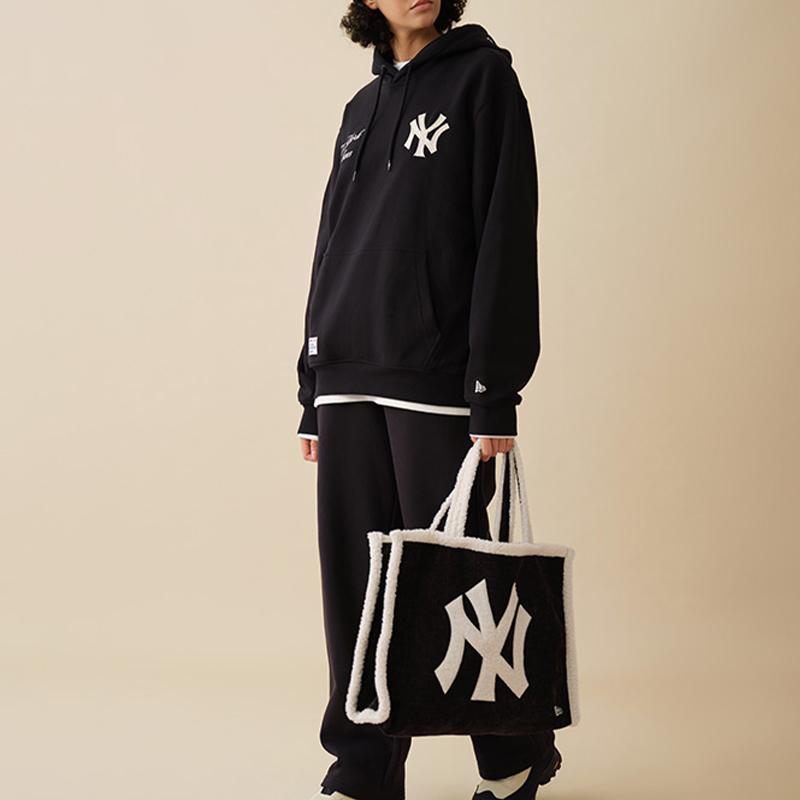 New Era MLB New York Yankees Loose Fit Hooded Zip-Up Long Sleeve American Sweatshirt Unisex Sweatshirt Black 14397962