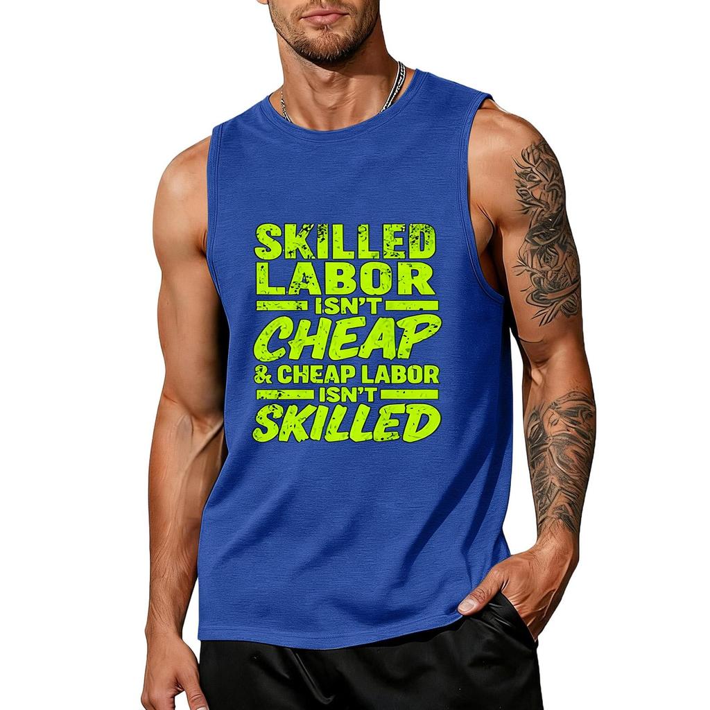 Men's Sleeveless Casual Tank Top Labor Day Graphic Print Muscle Fit Comfortable Lightweight Summer Shirt