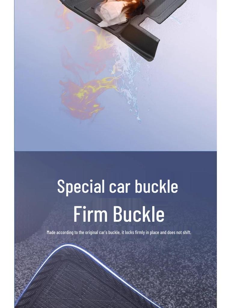 Dedicated Car Carbon Fiber Texture TPV Body Kits with 360 TPE Floor, Trunk, and Backrest Mats