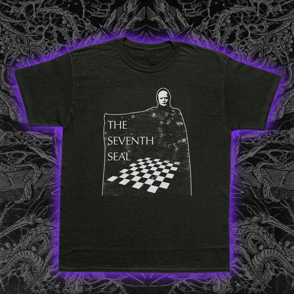 

Футболка «Седьмая печать» Ингмар Бергман Классический фильм Смерть Шахматы Арт Футболка L